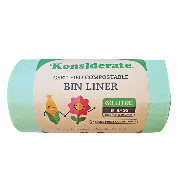 60L Certified Compostable Bin Liner (300 bags/ctn)